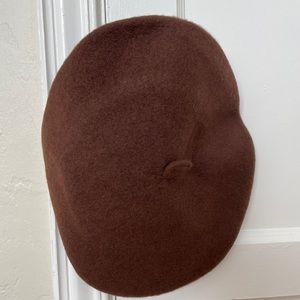Dark/Chocolate Brown Wool Beret small